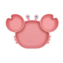 Animal Shape Food Kids With Lid Dinner Divided Professional Feeding Suction Set Silicone Baby Plate